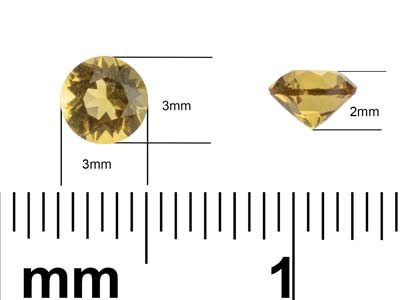 Citrino Rotondo, 3 MM - Immagine Standard - 3
