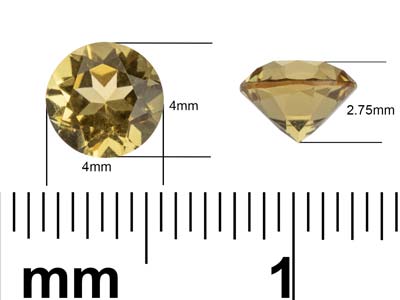 Citrino Rotondo, 4 MM - Immagine Standard - 3
