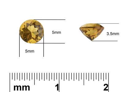 Citrino Rotondo, 5 MM - Immagine Standard - 3