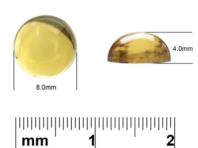 Citrino, Cabochon Tondo, 8 MM - Immagine Standard - 4
