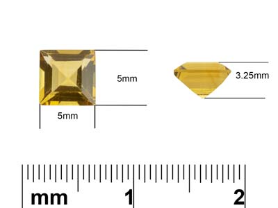 Citrino Taglio A Carre, 5 MM - Immagine Standard - 3