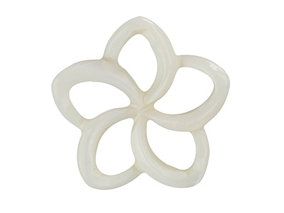 Madreperla Bianca, Piccolo Fiore Infiligrana, 14,25 MM