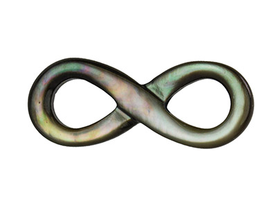 Piccolo Simbolo Dell'infinito Di Madreperla Grigio - Immagine Standard - 1