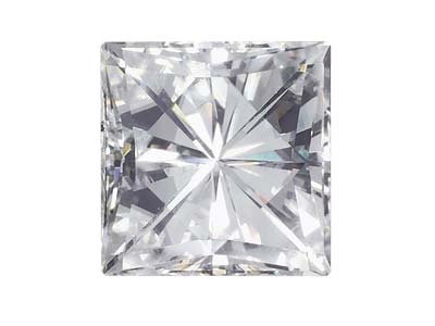Moissanite, Quadrata, 4 Mm, 0,37 Ct, Equivalenza Diamante 0,42 Ct, Ottima Qualità