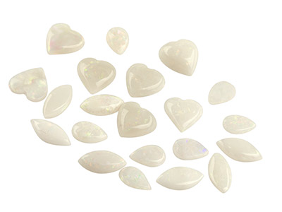 Confezione Da 20 Opali, Cabochon Di Varie Forme - Immagine Standard - 1