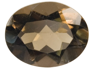 Quarzo Fum{ Ovale, 10 X 8 MM - Immagine Standard - 1