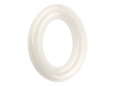 Ceramica Bianca, Rondella Ovale 13 X 10 MM