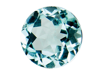 Topazio Azzurro Cielo Trattato, Tondo 4 MM - Immagine Standard - 1