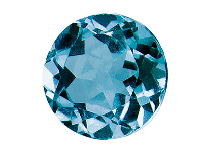Topazio Blu Londra Trattato, Rotondo 2,5 MM - Immagine Standard - 1