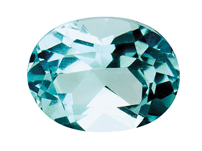 Topazio Azzurro Cielo Trattato, Ovale 5 X 4 MM - Immagine Standard - 1