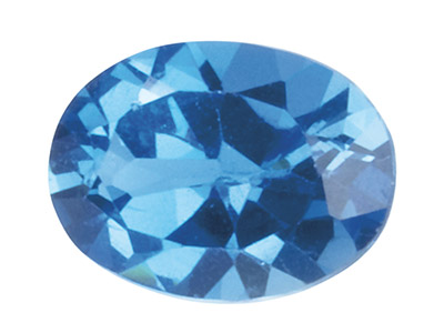 Topazio Blu London, Ovale, 6 X 4 Mm, Artificiale - Immagine Standard - 1