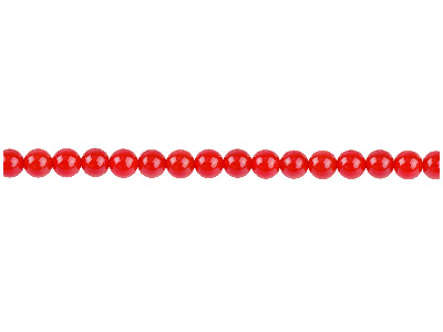 Perline Rotonde Semipreziose, Filo Di 40 Cm, 4 Mm, Agata Rossa - Immagine Standard - 1