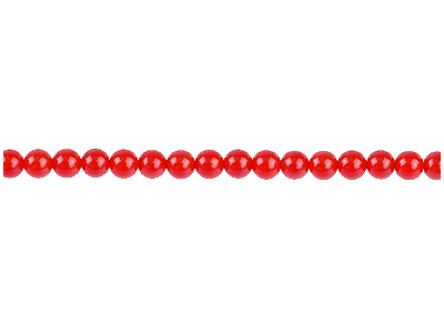 Agata Rossa, Pietra Fine Rotonda 4 Mm, Filo Da 40 Cm - Immagine Standard - 1