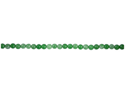 Perline Rotonde Semipreziose, Filo Di 40 Cm, 4 Mm, Avventurina, Verde - Immagine Standard - 1