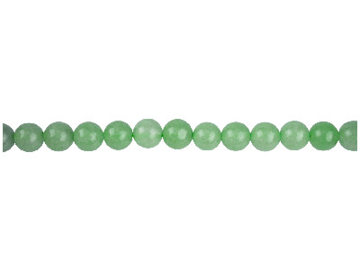 Perline Rotonde Semipreziose, Filo Di 38-39 Cm, 8 Mm, Avventurina, Verde
