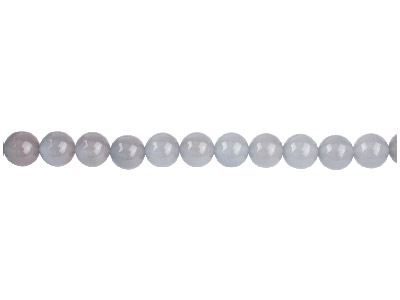 Perline Rotonde Semipreziose, Filo Di 38-39 Cm, 6 Mm, Agata, Grigio - Immagine Standard - 1