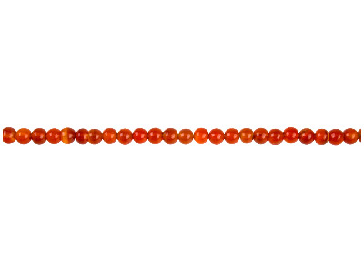 Corniola, Pietra Fine Rotonda 4 Mm,filo Da 38-39 Cm - Immagine Standard - 1