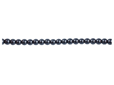 Perline Rotonde Semipreziose, Filo Di 40 Cm, 2 Mm, Ematite - Immagine Standard - 1