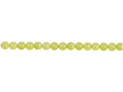 Perline Rotonde Semipreziose, Filo Di 40 Cm, 4 Mm, Diaspro, Giallo Limone