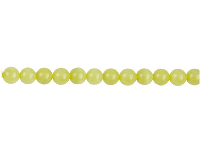 Perline Rotonde Semipreziose, Filo Di 40 Cm, 8 Mm, Diaspro, Giallo Limone