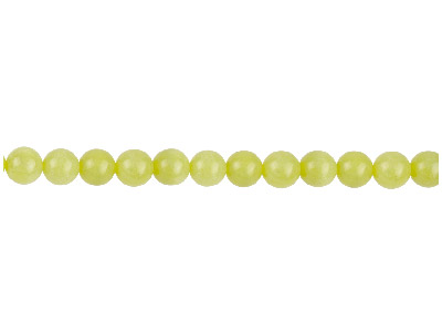 Diaspro Giallo, Pietra Fine Rotonda10 Mm, Filo Di Perle Da 40 Cm - Immagine Standard - 1