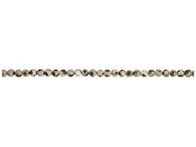 Perline Rotonde Semipreziose, Filo Di 38-39 Cm, 4 Mm, Diaspro, Dalmata - Immagine Standard - 1