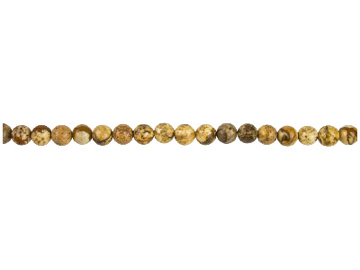 Diaspro Paesaggio, Pietra Fine Rotonda 4 Mm, Filo Da 40 Cm