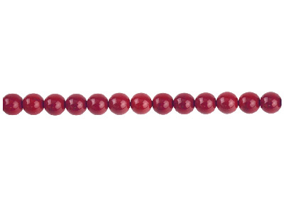 Diaspro Rosso, Pietra Fine Rotonda 6 Mm, Filo Da 38-39 Cm - Immagine Standard - 1