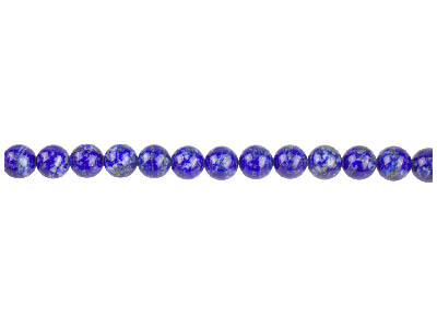 Perline Rotonde Semipreziose, Filo Di 40 Cm, 4 Mm, Lapislazzuli, Blu - Immagine Standard - 1