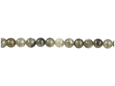 Perline Rotonde Semipreziose, Filo Di 40 Cm, 6 Mm, Labradorite - Immagine Standard - 1