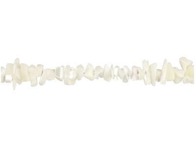 Madreperla, Pietra Fine, Forma chip, Modello Medio, Filo Da 40 Cm