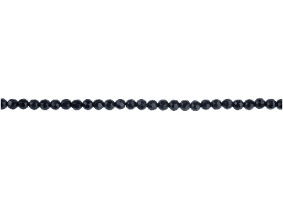 Perline Rotonde Sfaccettate Semipreziose, Filo Di 40 Cm, 4 Mm, Onice - Immagine Standard - 1