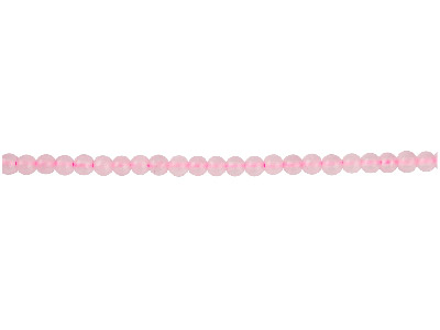 Perline Rotonde Semipreziose, Filo Di 40 Cm, 4 Mm, Quarzo Rosa - Immagine Standard - 1