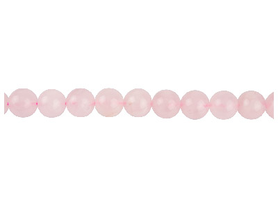 Perline Rotonde Semipreziose, Filo Di 40 Cm, 10 Mm, Quarzo Rosa - Immagine Standard - 1