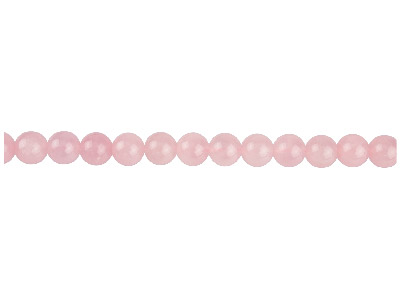 Quarzo Rosa, Pietra Fine Rotonda 8 Mm, Filo Da 40 Cm - Immagine Standard - 1