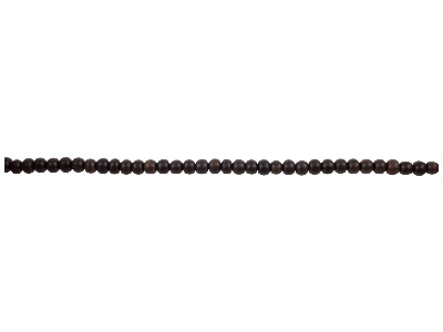 Perline Rotonde, Filo Di 40 Cm, 5 Mm, Ebano Tigre - Immagine Standard - 1