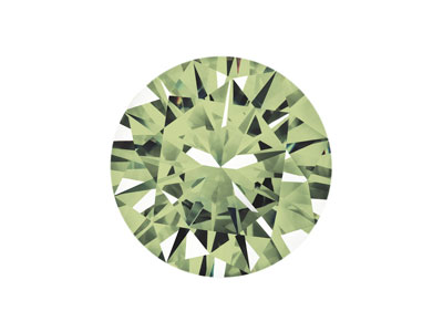 Zirconia Cubica Preciosa, The Alpha Round Brilliant, 1 Mm, Peridoto - Immagine Standard - 1