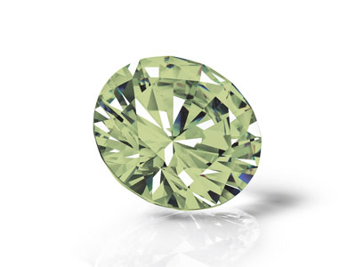 Zirconia Cubica Preciosa, The Alpha Round Brilliant, 1 Mm, Peridoto - Immagine Standard - 3