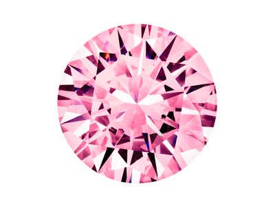 Zirconia Cubica Preciosa, The Alpha Round Brilliant, 3,5 Mm, Rosa - Immagine Standard - 1