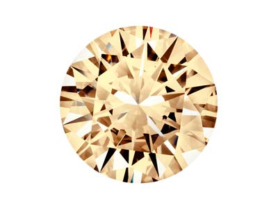 Zirconia Cubica Preciosa, The Alpha Round Brilliant, 4 Mm, Champagne