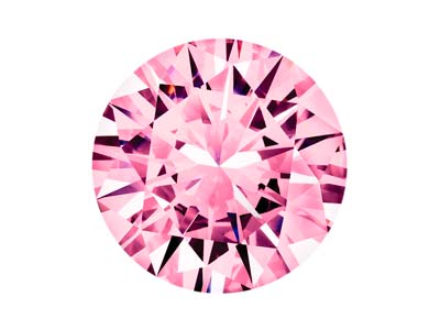 Ossido Di Zirconio, Alpha Taglio Brillante, 4,00 Mm, Rosa, Preciosa - Immagine Standard - 1