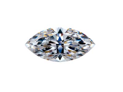 Ossido Di Zirconio, Marquise, 5 X 2,50 Mm, Bianco, Preciosa - Immagine Standard - 1
