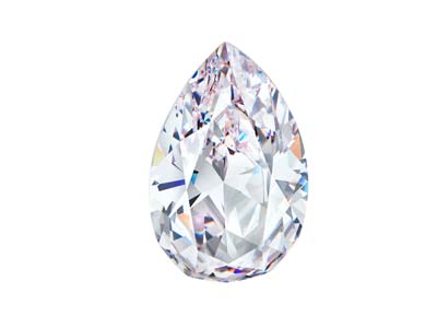 Ossido Di Zirconio, Pera, 6 X 4 Mm,bianco, Preciosa - Immagine Standard - 2