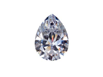 Ossido Di Zirconio, Taglio A Pera, 7 X 5 Mm, Bianco, Preciosa - Immagine Standard - 1