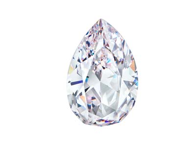 Ossido Di Zirconio, Taglio A Pera, 7 X 5 Mm, Bianco, Preciosa - Immagine Standard - 2