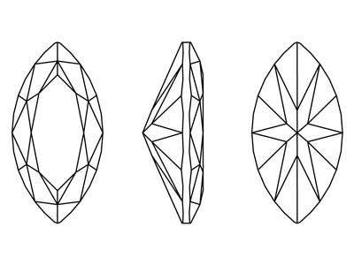 Zirconia Cubica Preciosa, Marquise Diamond, 8 X 4 Mm, Bianco - Immagine Standard - 2