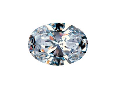Zirconia Cubica Preciosa, Oval Diamond, 8 X 6 Mm, Bianco