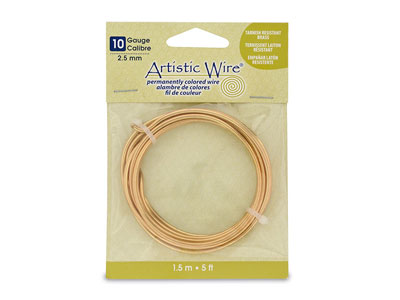 Filo Beadalon Artistic Wire, Calibro 10, 1,5 M, Ottone Inossidabile - Immagine Standard - 1