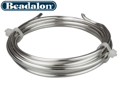 Filo Beadalon Artistic Wire, Calibro 10, 1,5 M, Argento Placcato - Immagine Standard - 2