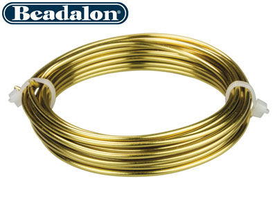 Filo Beadalon Artistic Wire, Calibro 12, 3,1 M, Ottone Inossidabile - Immagine Standard - 2